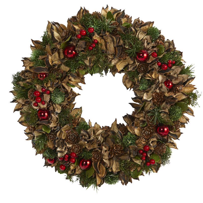 Faux Plastic 15'' Wreath