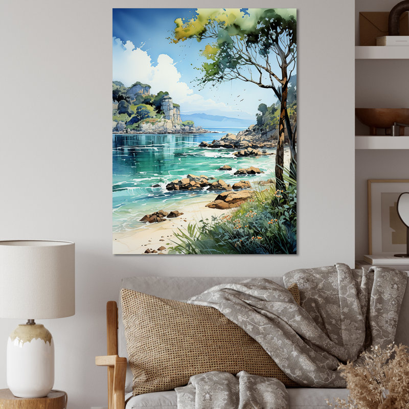 Brise côtière Selyan, H 44 po x l 34 po x P 1,5 po, Toile tendue