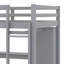 Lit mezzanine simple avec bureau en L, garde-robe et tablettes-632357123-632357122