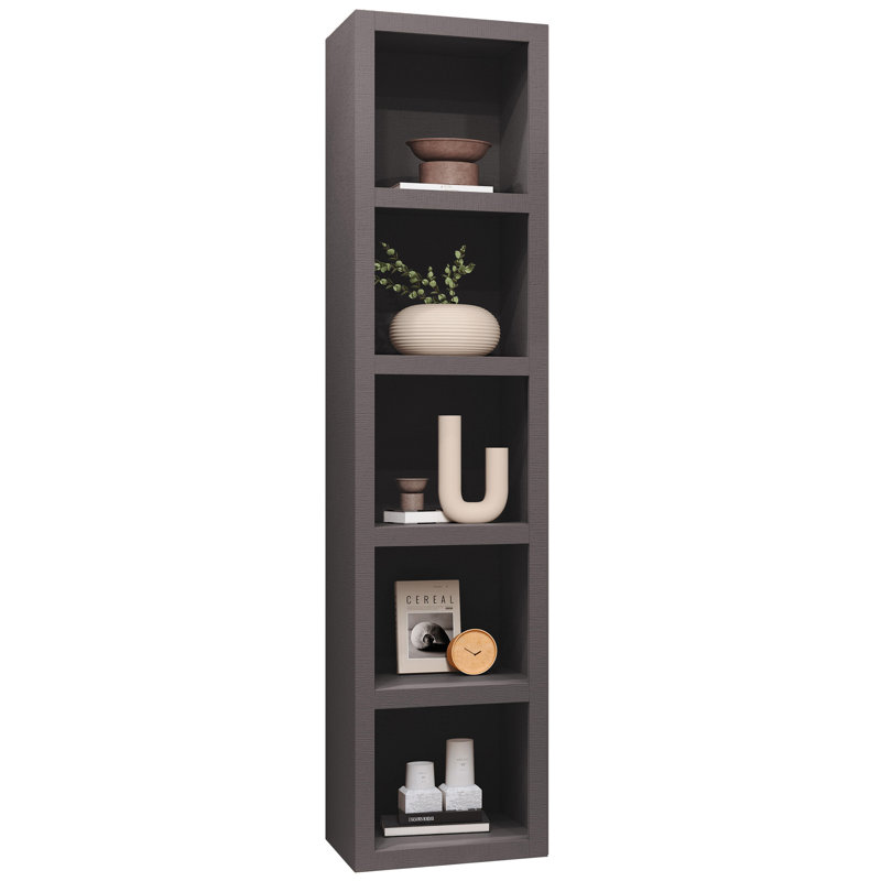 Bibliothèque de 91 po de hauteur, Cendré, (5 Shelves) 91"H x 18"W x 20"D