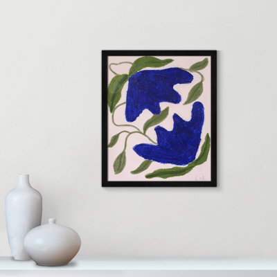 Imprimé anémones bleues no. 02 par Camilla Bergqvist