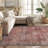 Labarbera Machine Washable Red/Gray Non-Slip Backing Area Rug-1331029485