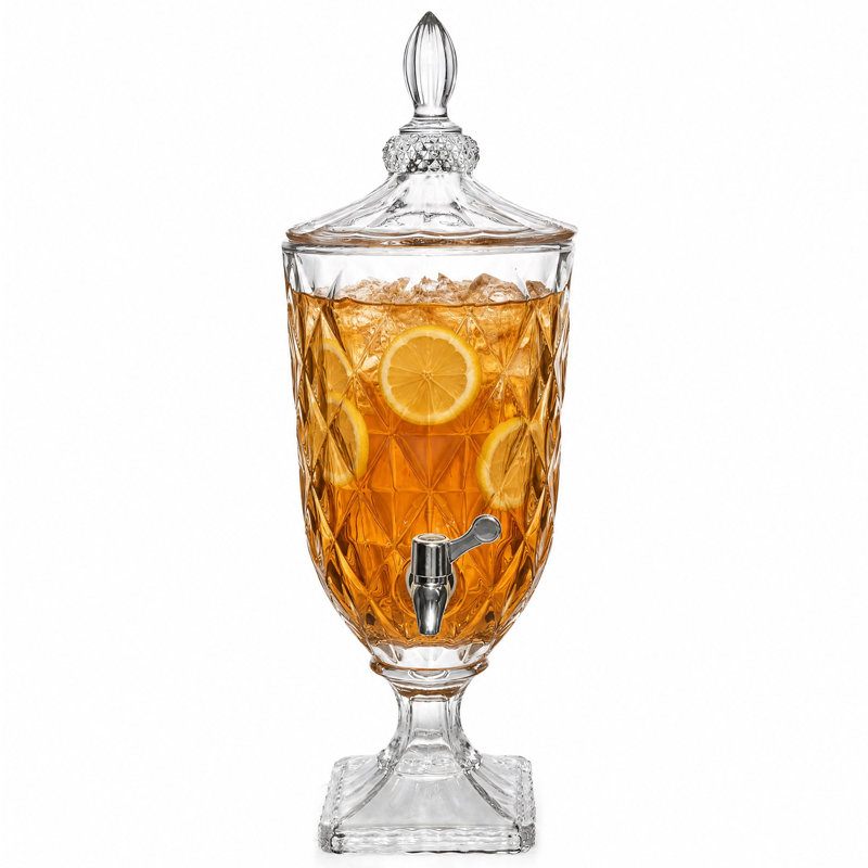Crystal Glass Beverage Dispenser 169 Oz.