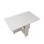 Entièrement déplié, table pliable blanche de 51,18 pouces, convenant à une petite table familiale ou à une table de présentation, pratique, simple et longue, simple et légère