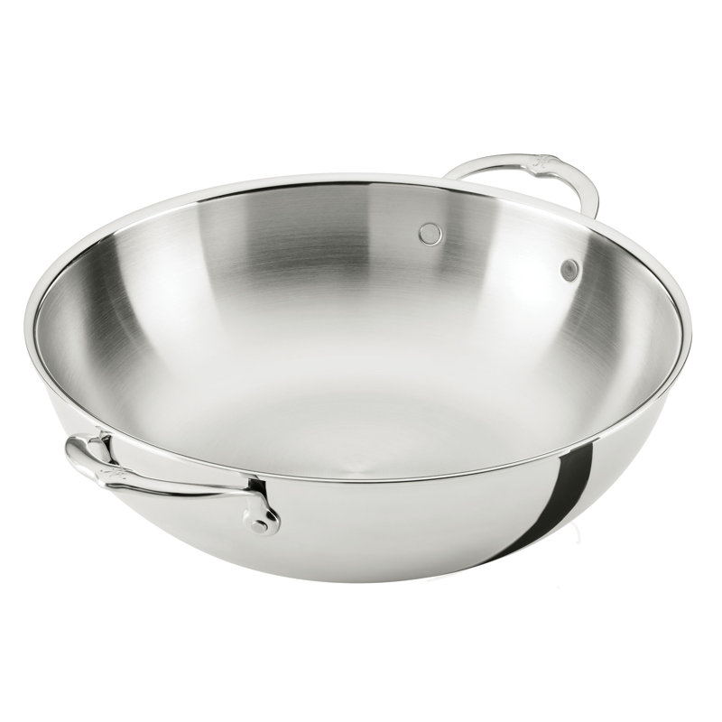 Probond® Luxe 14" Professional Clad Stainless Steel Wok With Dome Lid