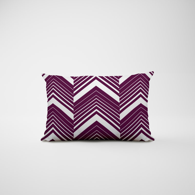 Outdoor Reversible Throw Pillow, Purple