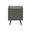 Table d'appoint, table d'appoint, bout, tiroir de rangement, table de chevet, chambre à coucher, salon, stratifié gris, contemporain, moderne-511320355