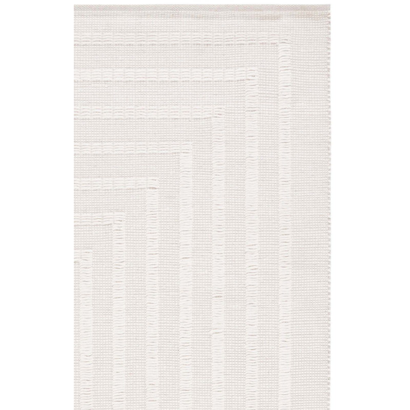 Tapis gris en laine et coton Natura, Carré 6 pi
