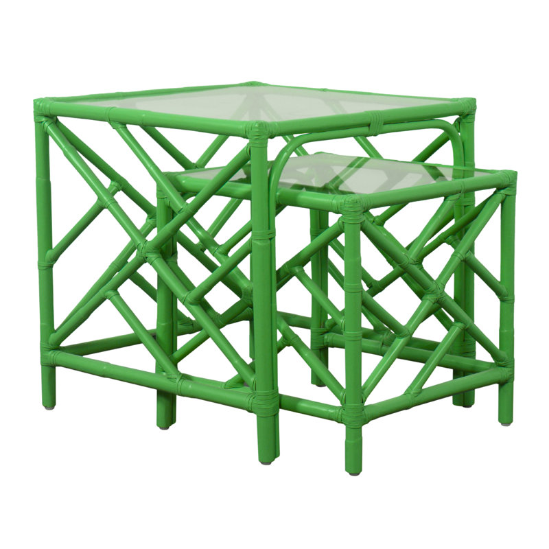 Tables gigognes Chippendale, Vert vif