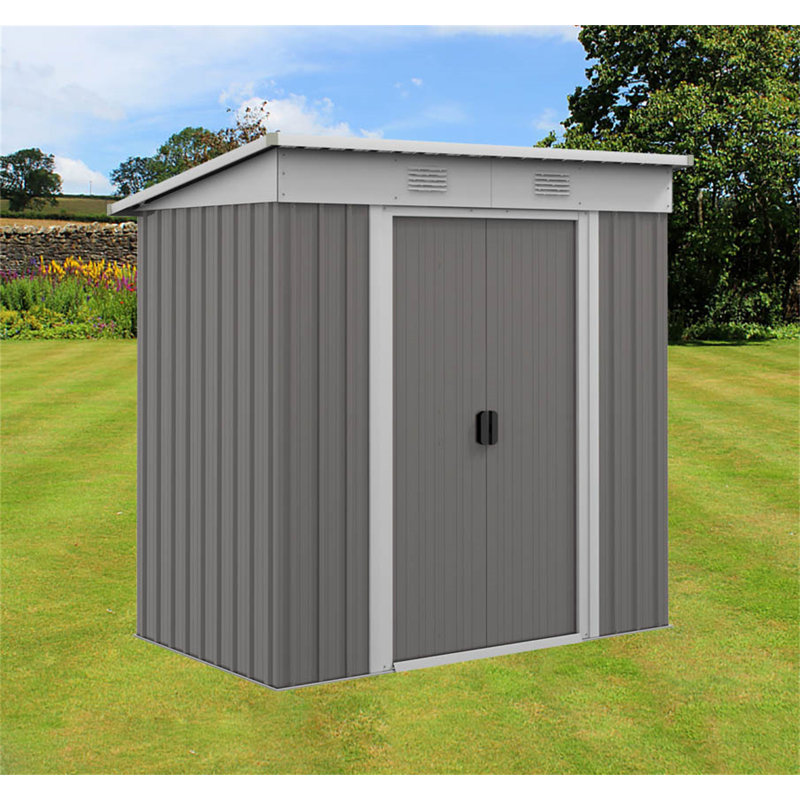 Outdoor Storage Shed, Gray, 69" H x 69" W x 42" D