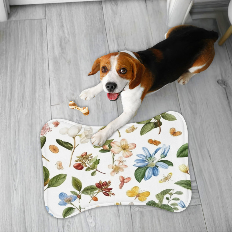 Tapis rétro en forme d'os