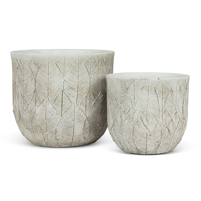 Pot à fleurs en ciment Carswell, H 6,5 po x l 6,5 po x P 5,75 po
