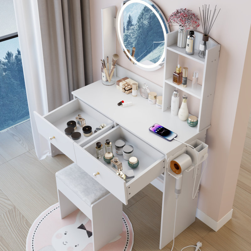 Table de meuble-lavabo à miroir 17 po