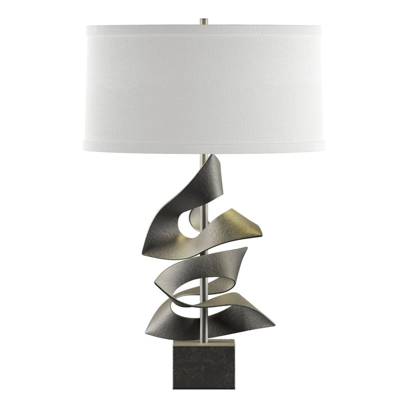 Gallery 24.7" Table Lamp, Natural lron, Natural Anna