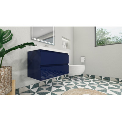 Amahd Single Bathroom Vanity with Acrylic Top