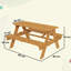 AIYAPLAY Kids Picnic Table Outdoor Wooden Benches Ages 3-8 Natural Wood