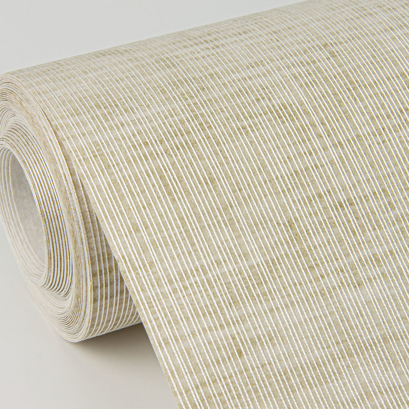Loom Striped Wallpaper Roll, Gold