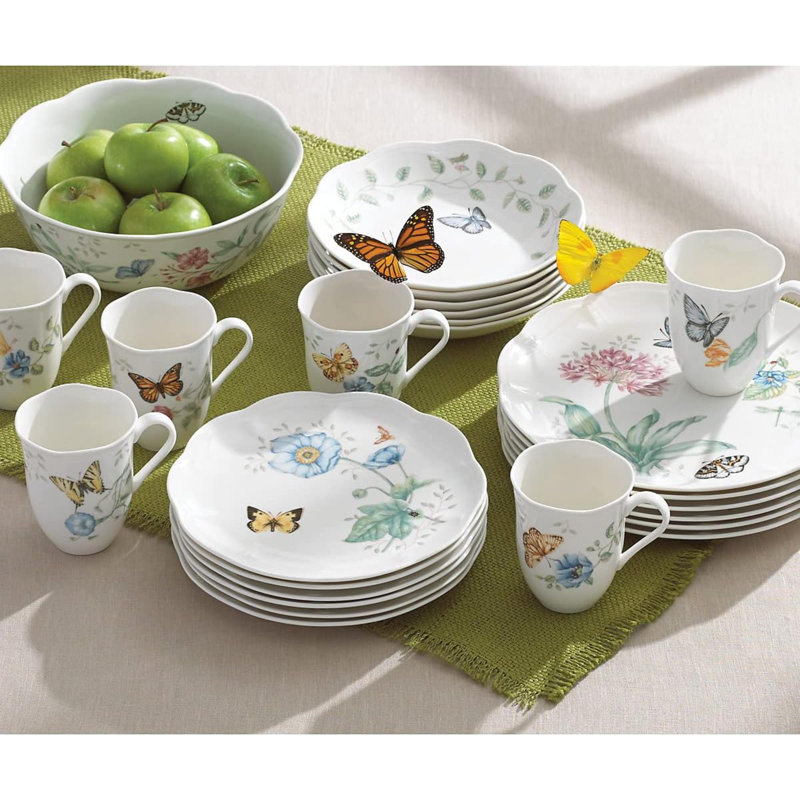6342794  Butterfly Meadow 18-Piece Dinnerware Set