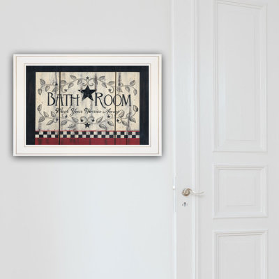 Bathroom Framed Wall Art, Bathroom Wall Décor Framed Print by Linda Sp.ivey