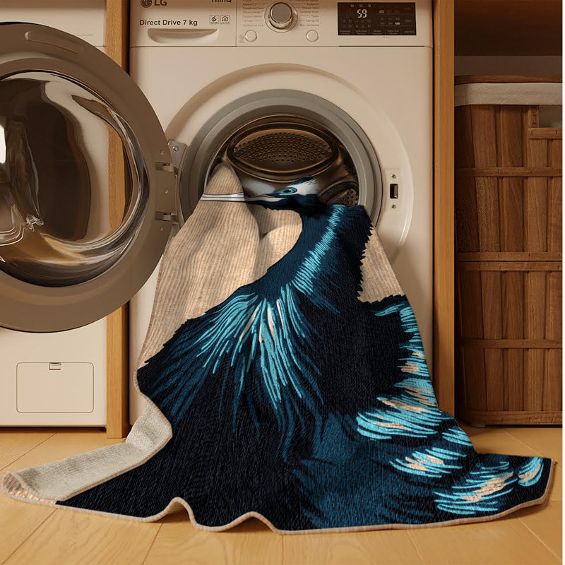  Tapis lavable à deux crêtes Cormorant, Rond 6 pi