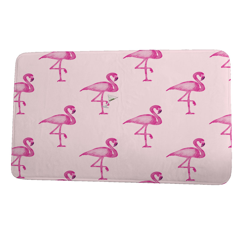 Lyndsey Non-Slip Bath Mat, 21" W x 34" L, Pink