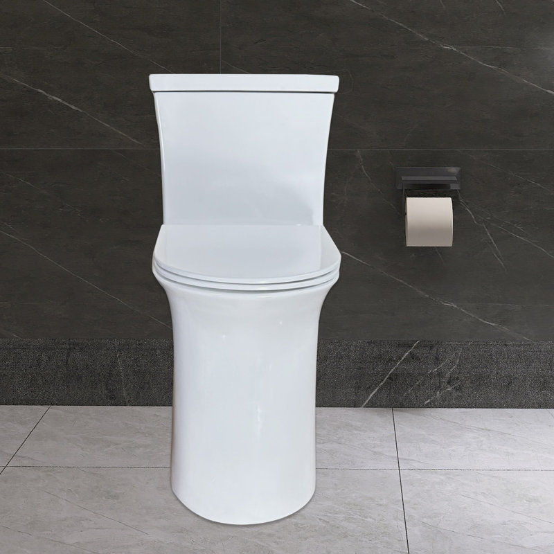 Yingze 18.5" Extra Tall Toilet, 1.6 GPF Water Efficient Elongated Bowl, UF Scratch-Resistant Seat