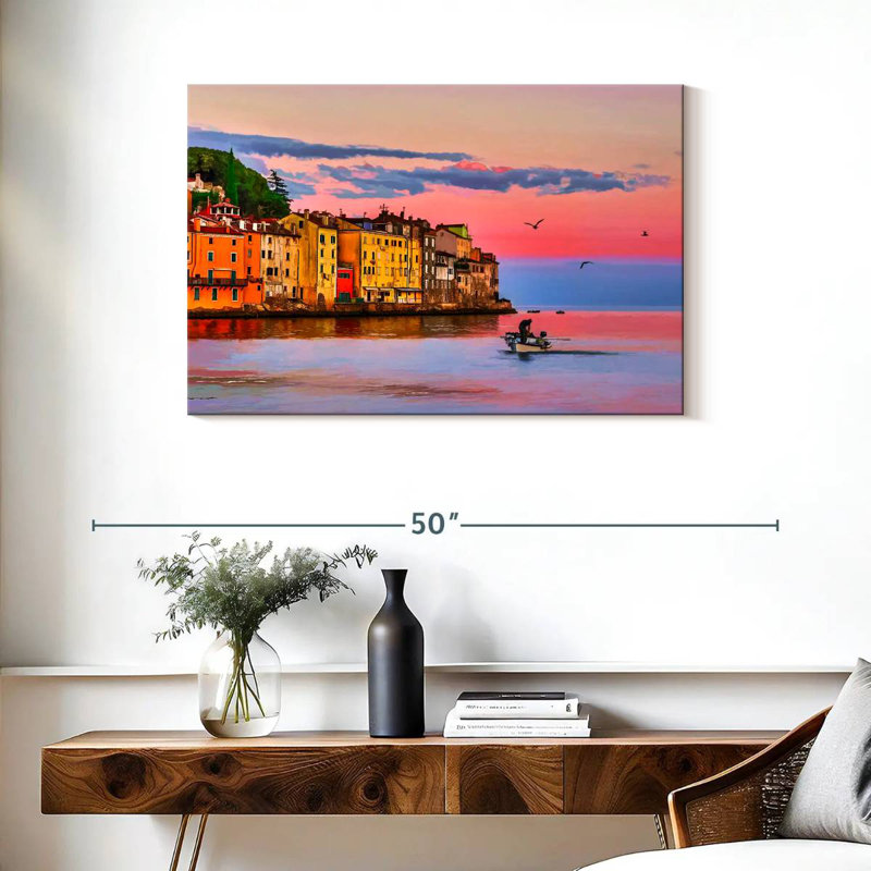 Coucher de soleil sur la côte de Rovinj, H 24 po x l 36 po