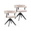Chaise pivotante rembourrée en tissu Mira-767484955-767484952