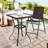 Carly Square Tempered Glass Outdoor Dining Table