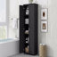 Armoire de rangement noire à 2 portes avec tablettes réglables pour la salle de bain et le bureau-299770620