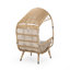 Chaise de jardin autoportante avec coussins en tissu 35,95