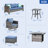 Lovall Wood Premium All-Weather Wicker 5 - Person Patio Conversation Set with Cushions-1865013313