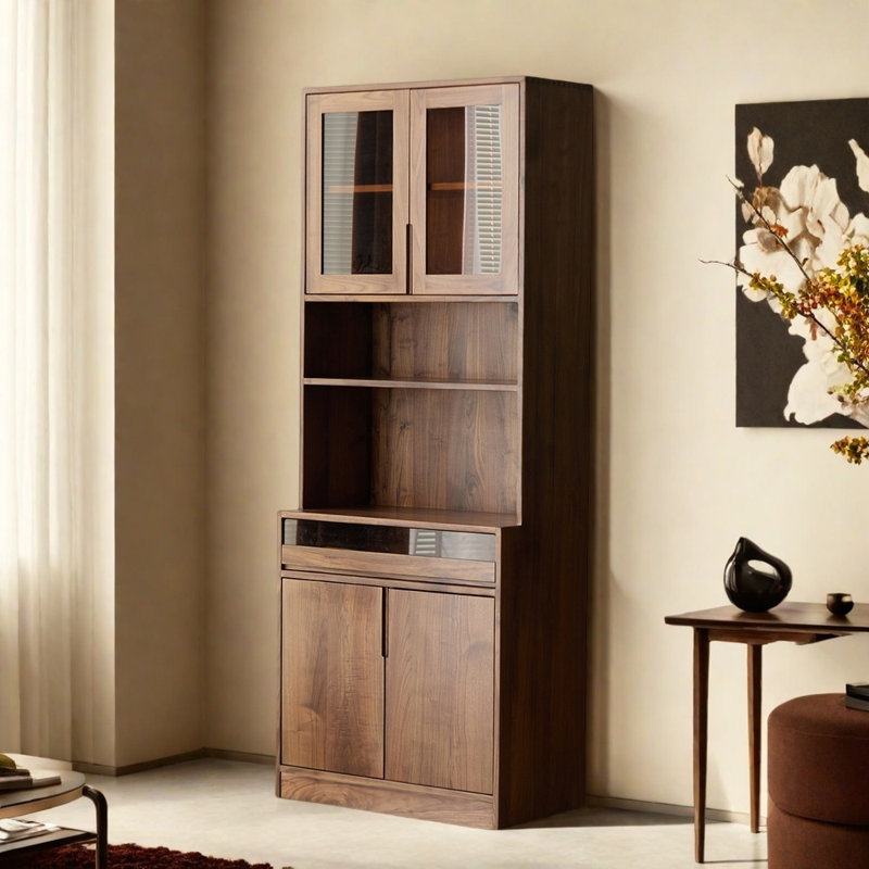 Buffet en bois massif de style rétro