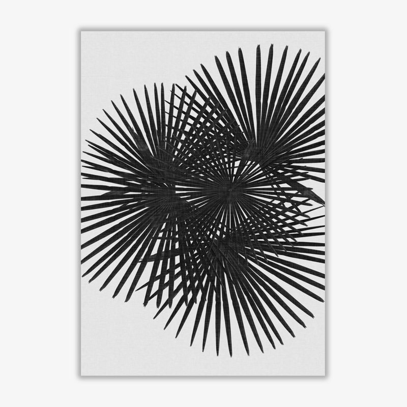 Fan Palm - Print on Canvas, 59.4cm H x 42cm W x 4cm D, Wrapped Canvas