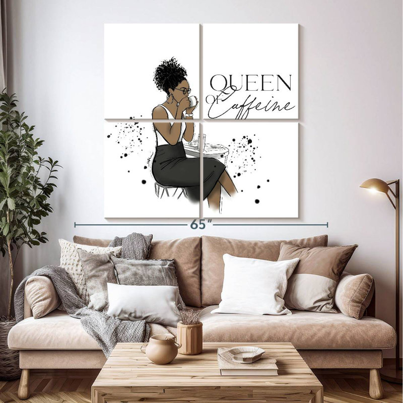 Ketti Queen Caffeine, 50" H x 50" W