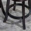 Tabouret de bar pivotant à dossier à lattes, siège en tissu-1242425525-1274900163