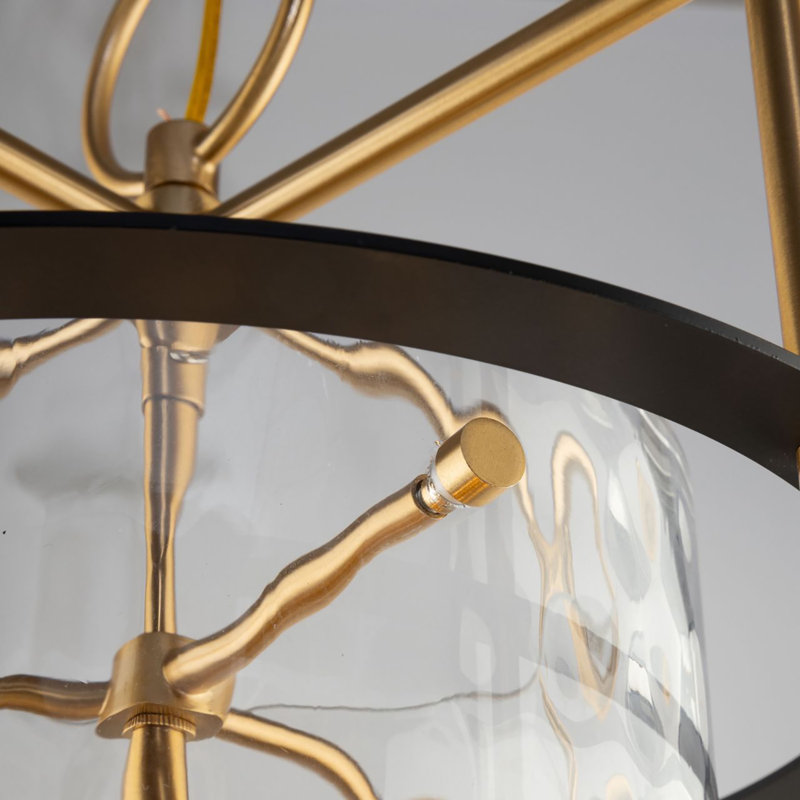 Rojas - Chandelier - 8-Light - Brass/Black