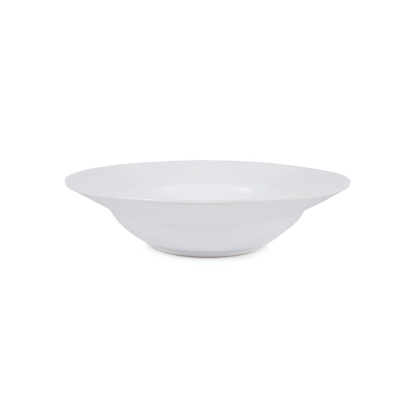 Assiette de service en céramique de qualité supérieure, 10,2 po, blanc | 100% antibactérien, facile à nettoyer, va au lave-vaisselle (jusqu'à 140 ° F) et va au micro-ondes | Résistant aux chocs thermiques, dureté de surface durable | Idéal pour les repas élégants