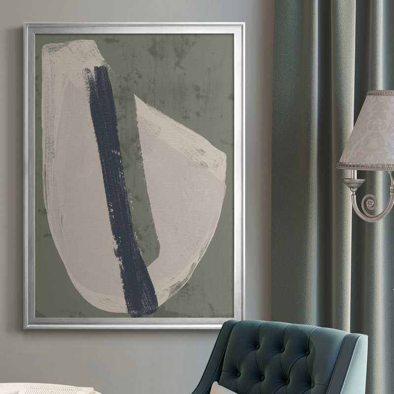 " Paper Slice IV ", 30.5" H x 22.5" W x 1" D, Silver Framed