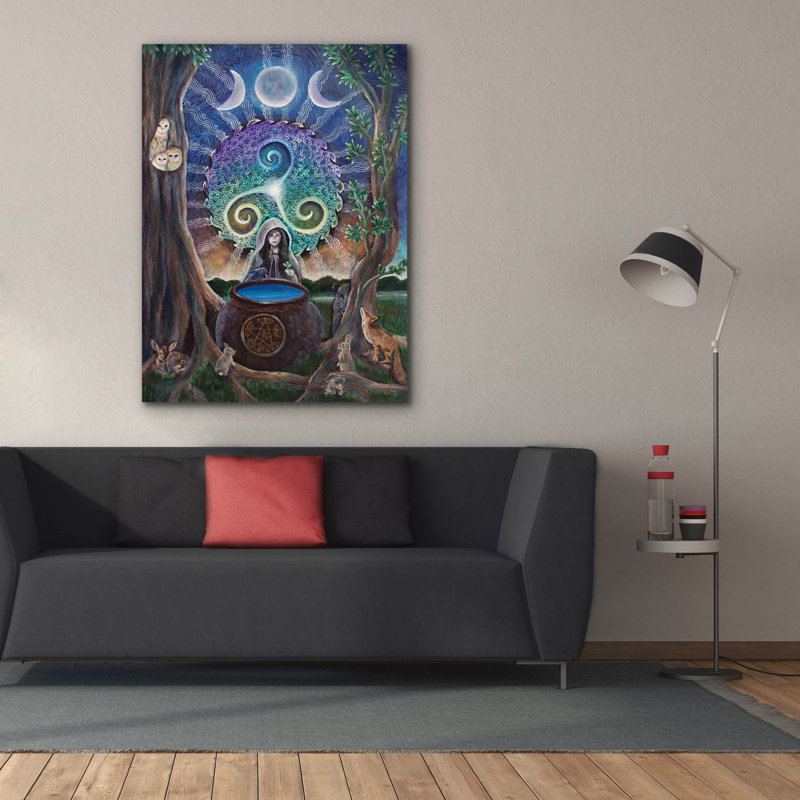 Toile épique Graffiti «Cauldron Of changements» par Verena Wild, 40 po x 54 po, H 54 po x l 40 po