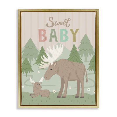 "Sweet Baby Wild Moose", art mural encadré par Lisa Perry White
