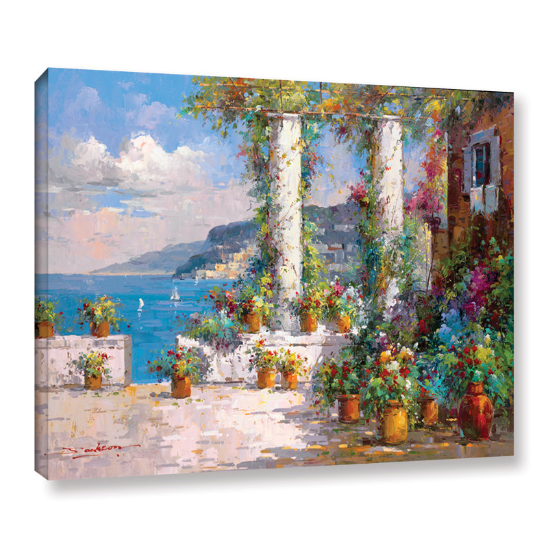 Reproduction d’art sur toile « Hillside View I », H 18 po x l 24 po x p 2 po, Toile tendue