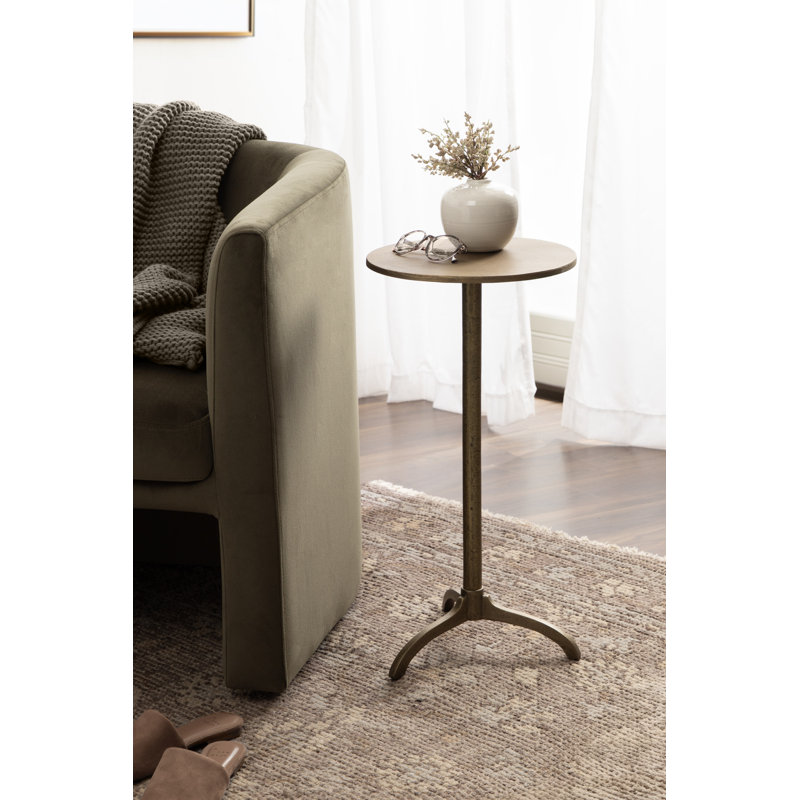 Table d'appoint ronde Sand Cast, Gold