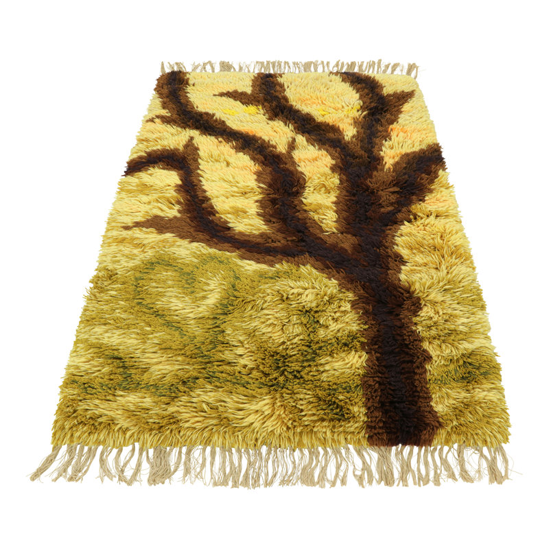 One-of-a-Kind 3’10x6’ Hand Knotted Area Rug