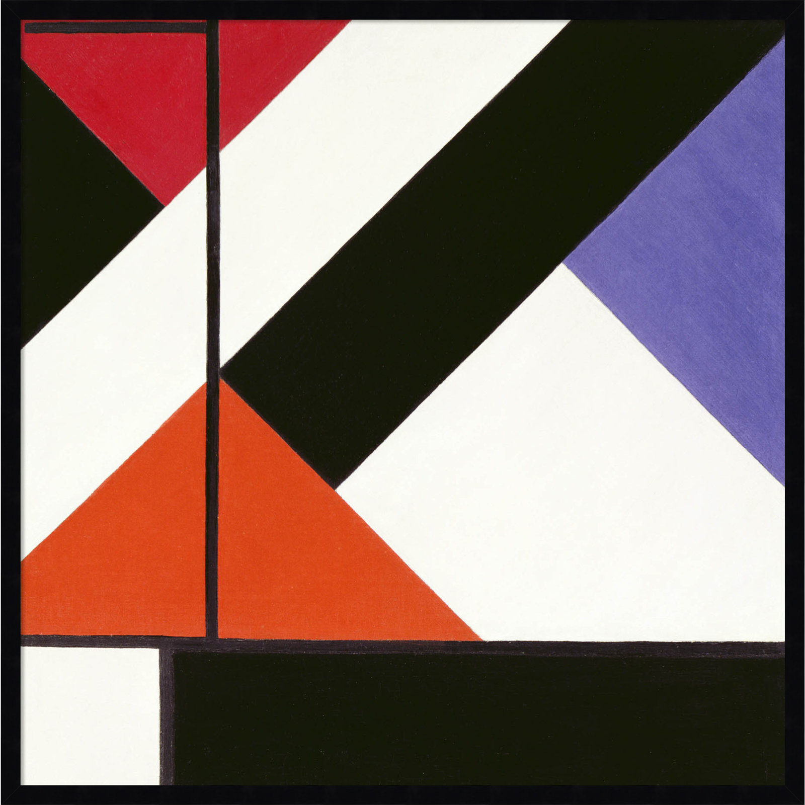 Simultaneous Counter Composition by Theo Van Doesburg, Black Framed, 33" H x 33" W