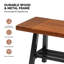 Banc de rangement en bois massif rustique 40 pouces avec structure en métal