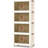 Plastic Stackable Storage Bins, 4 Pack 72QT Folding Storage Boxes with Doors and Wheels Closet Organizers and Storage Open Front Home Containers Boxes for Bedroom Dorm
