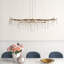 Lustre géométrique unique à 6 lumières avec détails en cristal Lianian