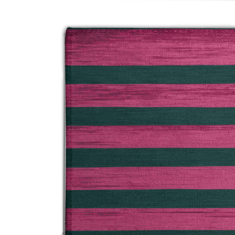 Tapis intérieur / extérieur bleu HorizontalStripes, Rectangulaire 2 pi x 3 pi
