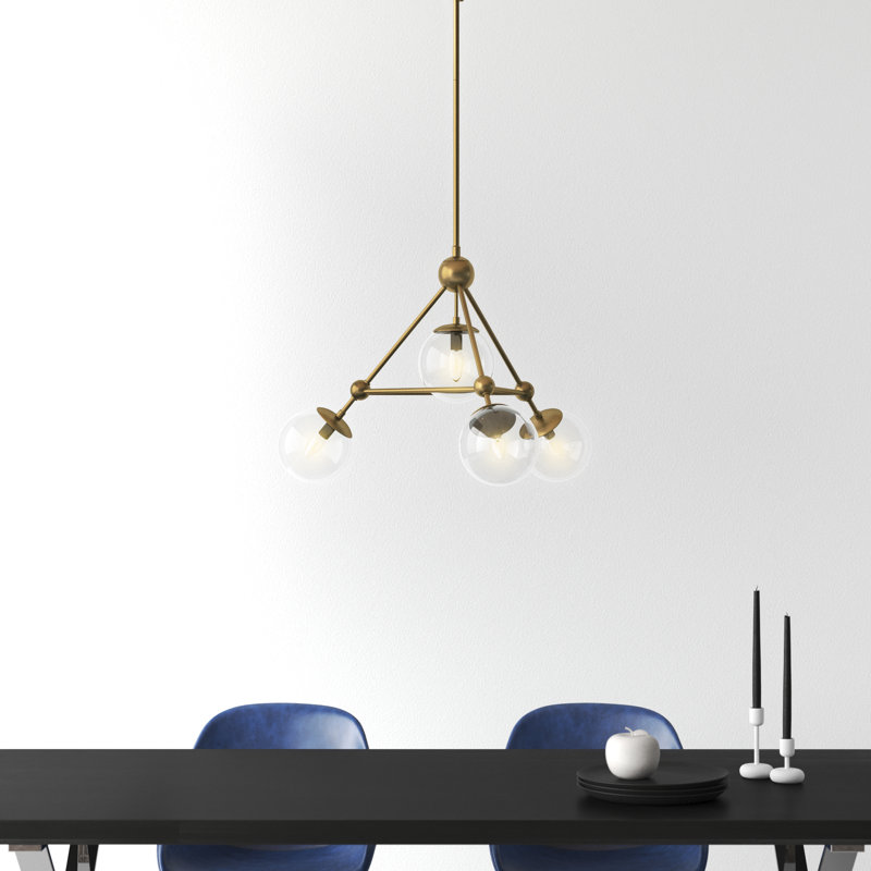Lodge Iron 4-Light Chandelier